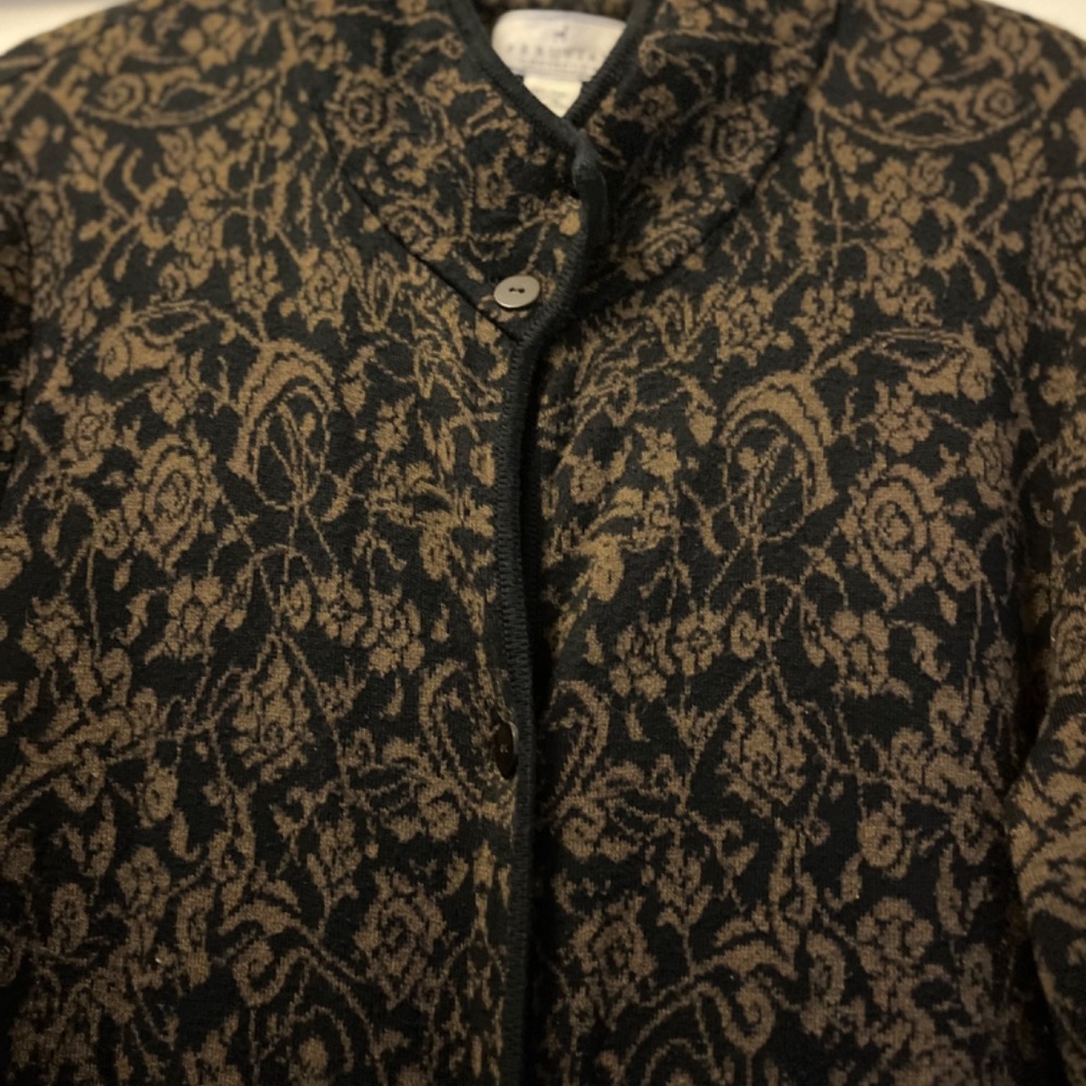 Peruvian Connection 100% cotton floral duster coat